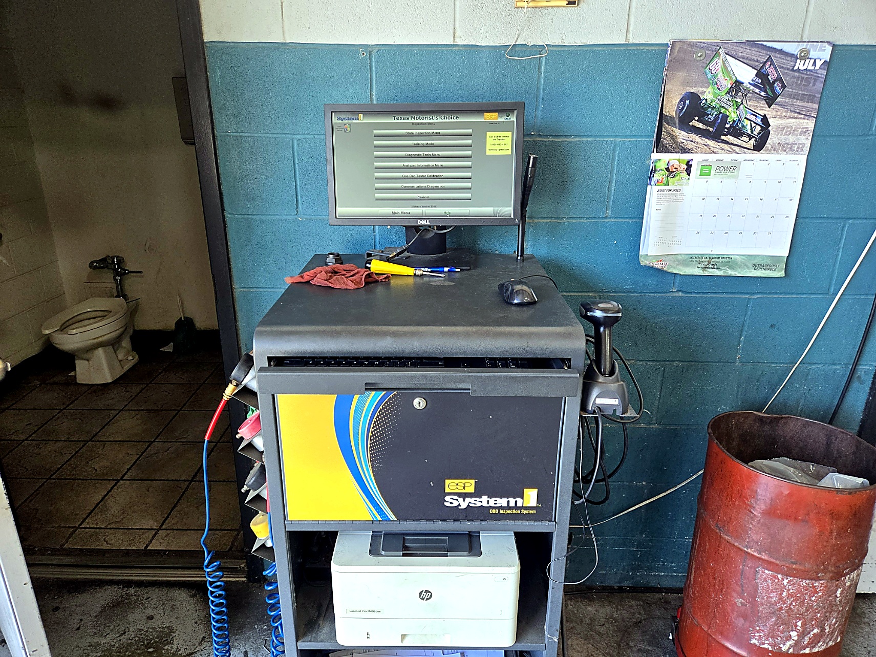 Texas state inspection and OBD diagnostic system at Auto Care USA Briar Forest