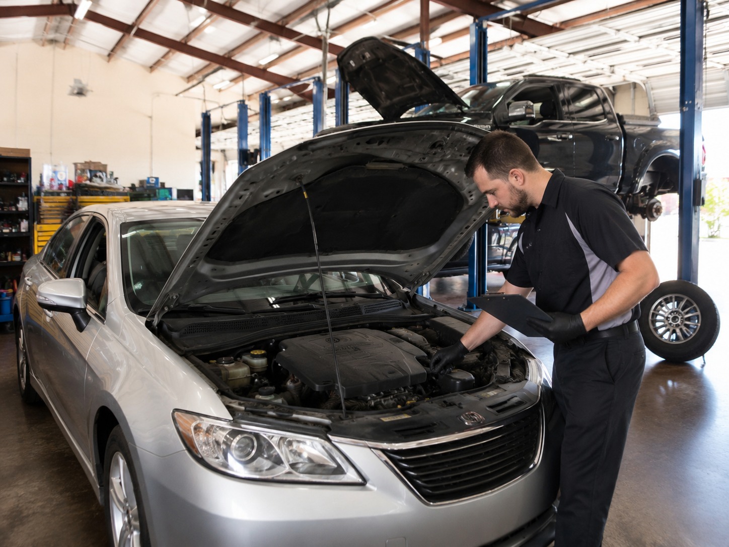 Scheduled maintenance service at Auto Care USA in Houston, TX