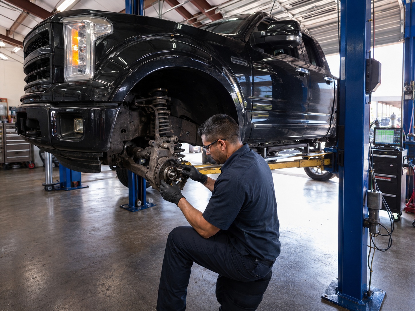Wheel bearing service at Auto Care USA in Houston, TX